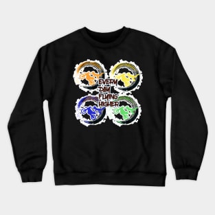 Pop Art Dirt Bike Motocross Everyday Flying Higher Crewneck Sweatshirt